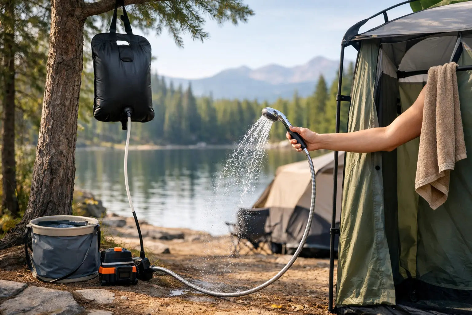 How to Set Up a Portable Camp Shower Right