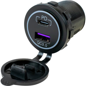 Sea-Dog USB 3.0 USB-C Power Socket w/Out Light