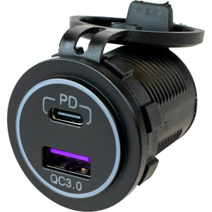 Sea-Dog USB 3.0 USB-C Power Socket w/Out Light