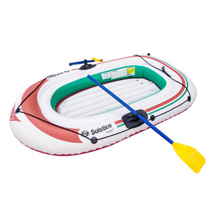 Solstice Watersports Voyager 2-Person Inflatable Boat Kit w/Oars Pump
