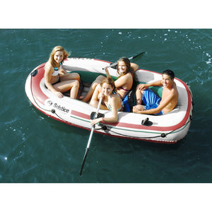 Solstice Watersports Voyager 4-Person Inflatable Boat Kit w/Oars Pump