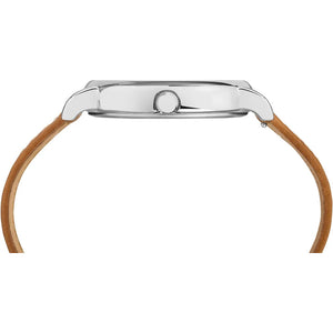 Timex Weekender 40mm Mens Watch - Tan Leather Strap w/Blue Dial