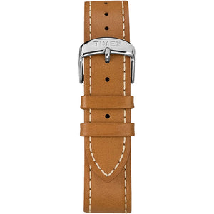 Timex Weekender 40mm Mens Watch - Tan Leather Strap w/Blue Dial