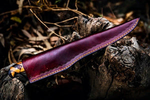 Custom Handmade Damascus Steel Fillet Knife for Sale | 13" Length