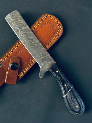 Handmade Damascus Steel Calf Cutter Knife with Pakkawood Handle - 5" Blade