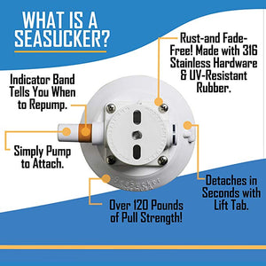 Docktail Boat Table Caddy with 2 SeaSucker Vacuum Mounts - Choose Your Color