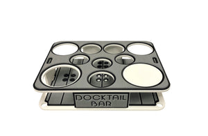 Docktail Boat Table Caddy with Pontoon Boat Rail Mount