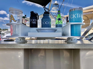 Docktail Butler Boat Table with 2 SeaSucker Vacuum Mounts - Perfect for Smooth Flat Surface Locations