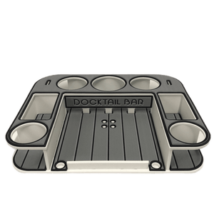Docktail Butler Boat Table with 2 SeaSucker Vacuum Mounts - Perfect for Smooth Flat Surface Locations