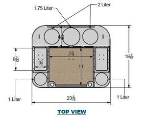 Docktail Butler Boat Table with Pedestal Table Attachment Options