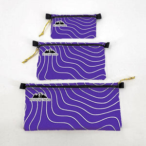 Zipper Pouches TOPO Patterns Ultralight D50T fabric