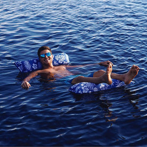 Aqua Leisure 4-In-1 Monterey Hammock Supreme XL 53" x 31.5" - Hibiscus Pineapple Royal Blue OutdoorUp