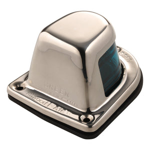 Attwood 1-Mile Deck Mount, Green Sidelight - 12V - Stainless Steel Housing OutdoorUp