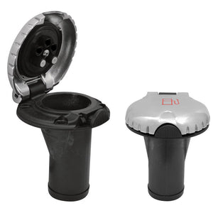 Attwood Deck Fill f/Carbon Canister System - Straight Body Scalloped Chrome Cap OutdoorUp