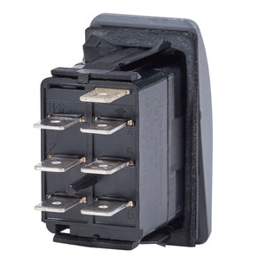 Blue Sea 7936 Contura II Switch DPDT Black - ON-OFF-ON OutdoorUp