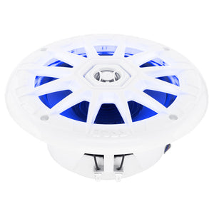 Boss Audio 6.5" MRGB65 Speakers w/RGB Lighting - White - 200W OutdoorUp