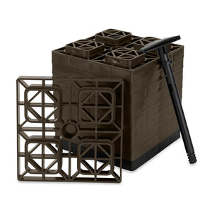 Camco FasTen Leveling Blocks w/T-Handle - 2x2 - Brown *10-Pack OutdoorUp