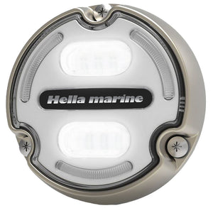 Hella Marine Apelo A2 Blue White Underwater Light - 3000 Lumens - Bronze Housing - White Lens w/Edge Light OutdoorUp