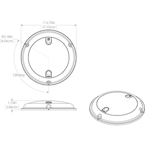 Lumitec TouchDome - Dome Light - Polished SS Finish - 2-Color White/Blue Dimming OutdoorUp