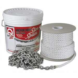 Quick Anchor Rode 20 - 7mm Chain - 100 - 1/2" 3 Plait Rope OutdoorUp