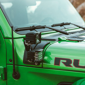 RIGID Industries 2018 Jeep Wrangler JL Cowl Mount for 2 D-Series OutdoorUp