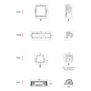 RIGID Industries 2x10 115 DC Scene Light Black - White LED OutdoorUp
