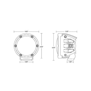 RIGID Industries 360 Series 4" Spot w/Amber Pro Lens - Pair OutdoorUp