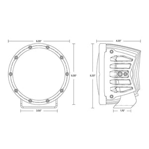 RIGID Industries 360 Series 6" Spot w/Amber Pro Lens - Pair OutdoorUp