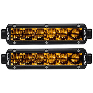 RIGID Industries 6" SR-Series SAE Compliant Fog Light - Black w/Yellow Light OutdoorUp