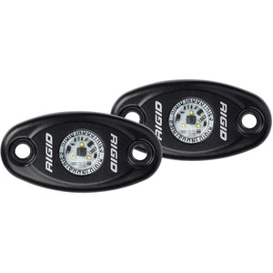 RIGID Industries A-Series Black High Power LED Light - Pair - Blue OutdoorUp