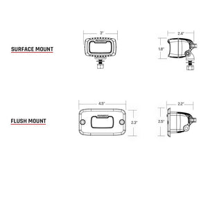 RIGID Industries SR-M Series PRO Hybrid-Spot LED - Surface Mount - White OutdoorUp