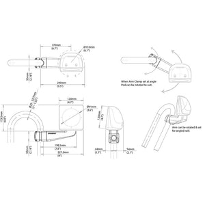 Scanstrut Scanpod Single Instrument Pod -Precut- Arm Mounted - Fits 1" - 1.3" Rails OutdoorUp