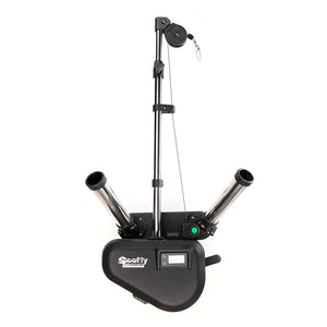 Scotty 2116 HP Depthpower Electric Downrigger 60" SS Telescoping Boom w/Swivel Base - Dual Rod Holder OutdoorUp