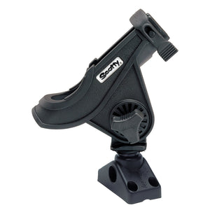 Scotty 280 Bait Caster/Spinning Rod Holder w/241 Deck/Side Mount - Black OutdoorUp