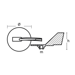 Tecnoseal Zinc Yamaha Trim Tab Anode f/150 - 225 HP Motors OutdoorUp