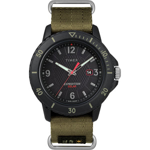 Timex Gallatin Nylon Slip-Thru Watch - Solar Green/Black Dial OutdoorUp