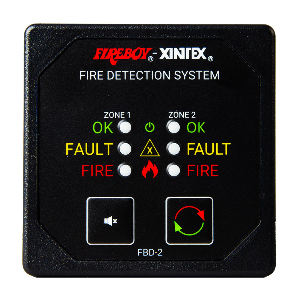 Fireboy-Xintex Two Zone Detection  Alarm Panel - 2-5/8" Display - 12/24V DC