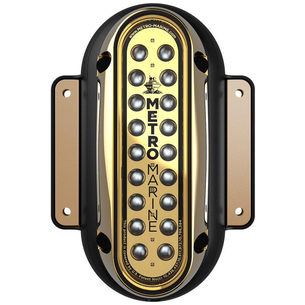 Metro Marine High-Output Vertical Surface Mount Light w/Intelligent Monochromatic LEDs - Aqua, 45 Beam