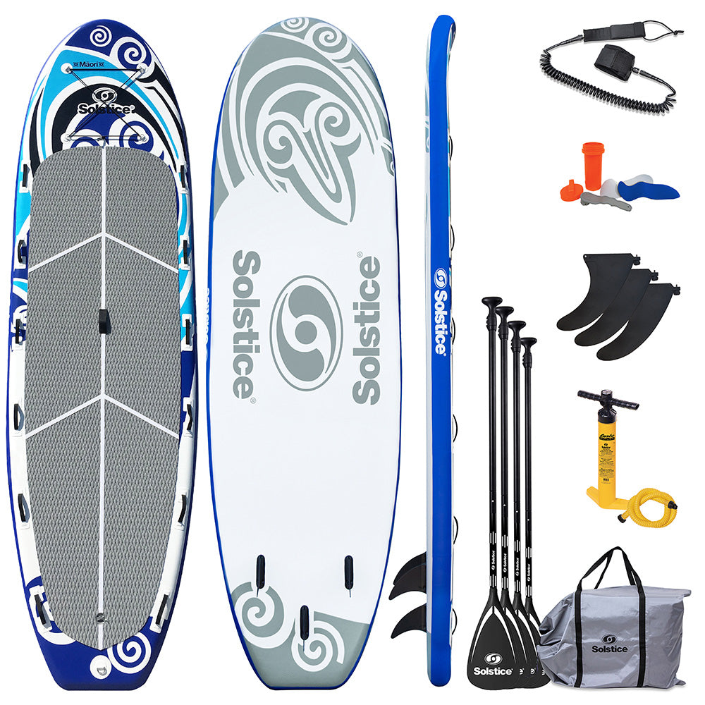 Solstice Watersports 16 Maori Giant Inflatable Stand-Up Paddleboard w/Leash  4 Paddles