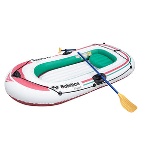 Solstice Watersports Voyager 3-Person Inflatable Boat Kit w/Oars  Pump