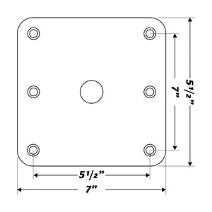 Wise - KingPin 7" x 7" Base Plate Only