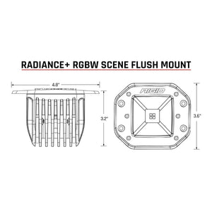 RIGID Industries Radiance Scene - RGBW - Flush Mount - Pair