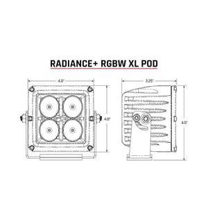 RIGID Industries XL Radiance + Light Pod - RGBW - Pair