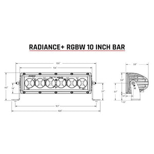 RIGID Industries Radiance + 10" Light Bar - RGBW