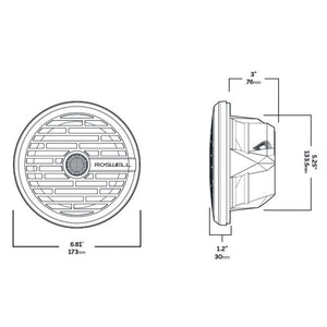 Roswell R1 6.5 Marine Speakers - White - 80W RMS  160W Peak Power