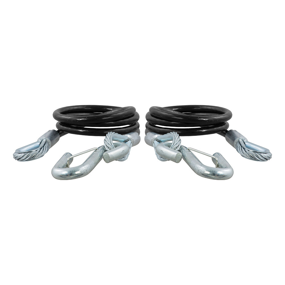 CURT 44-1/2" Safety Cables w/2 Snap Hooks - 5,000 lbs. - Vinyl Coated - 2 Pack