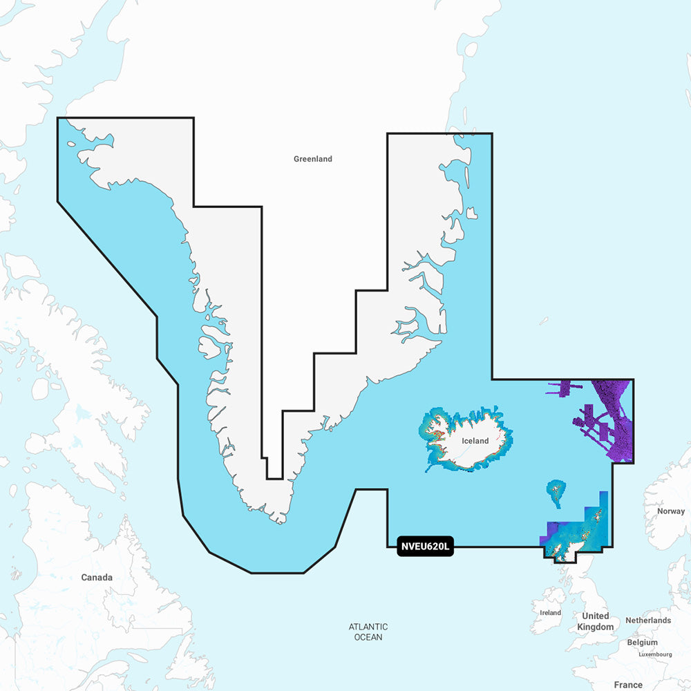 Garmin Navionics Vision+ NVEU620L Greenland  Iceland