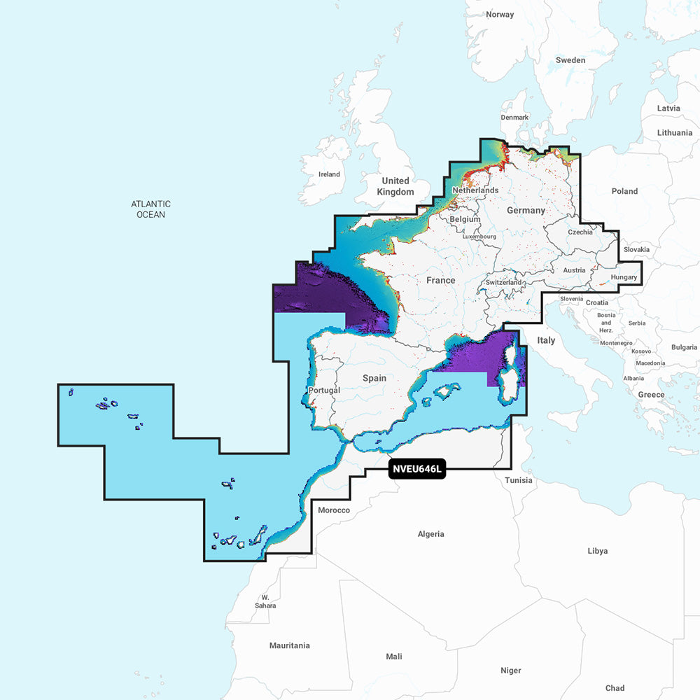 Garmin Navionics Vision+ NVEU646L Europe, Central  West