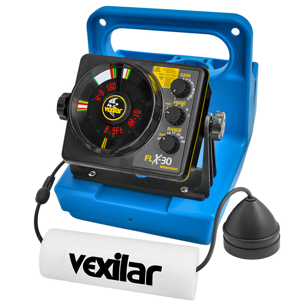 Vexilar FLX-30 Genz Pack w/Broad Band Ice Ducer  Vexilar Lithium Battery