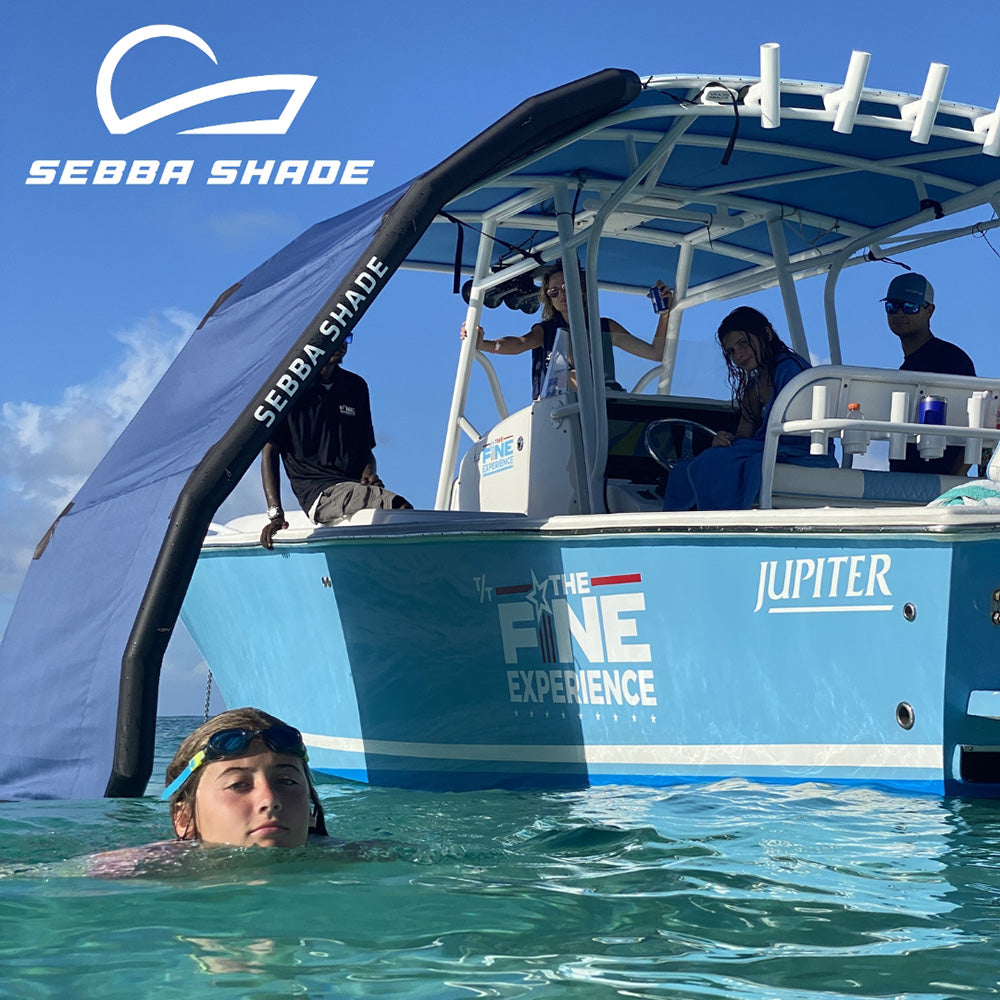 Sebba Shade 6 x 9 ft. Seafoam Sun Shade f/Boats Up To 28'